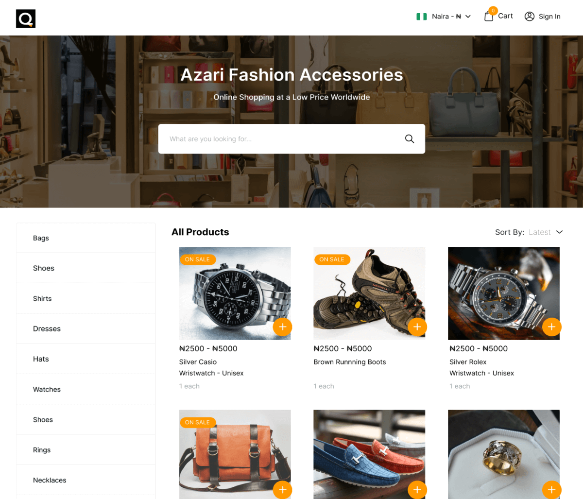 QShop - your e-commerce business partner, get your own e-commerce store, start for free