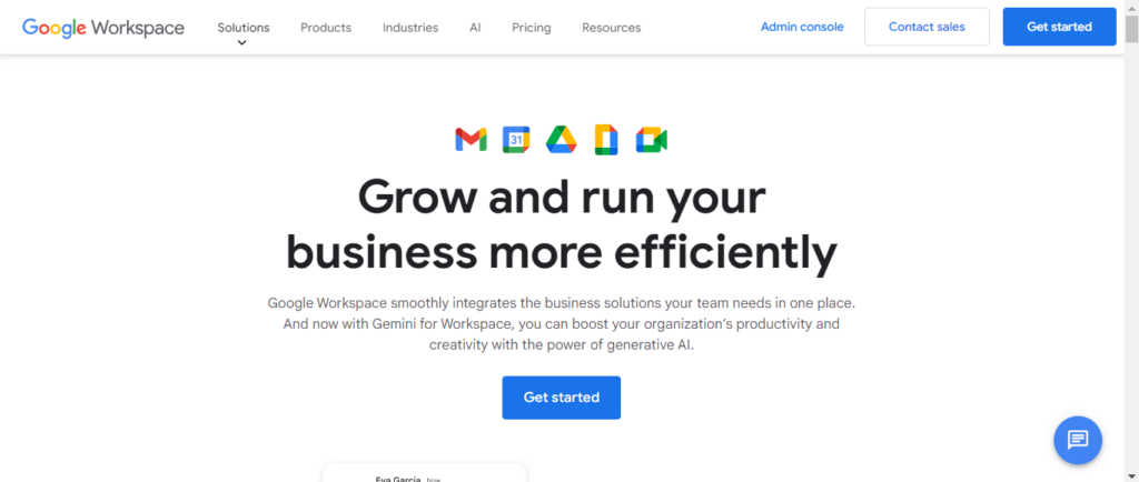 Google Workspace as a small business tool For email, document collaboration, calendar, and more.
