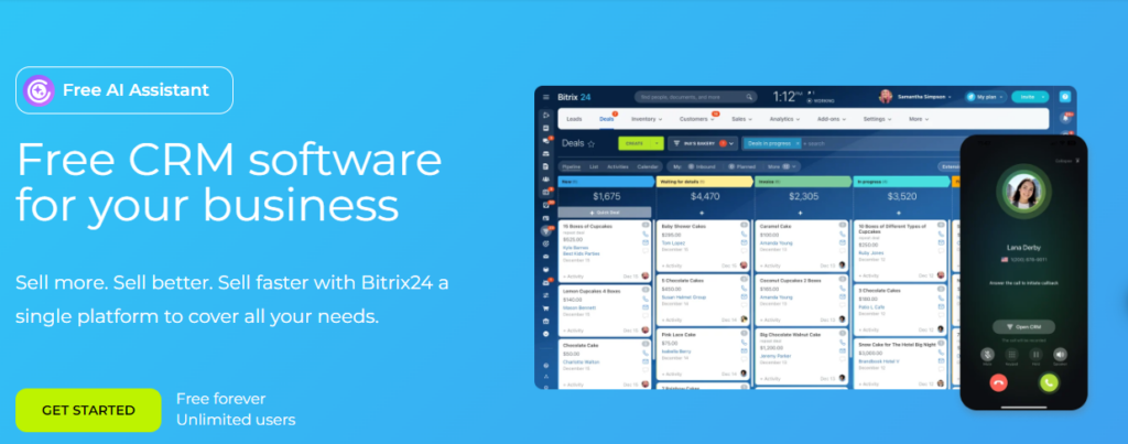 Bitrix24 crm as free CRM tools for business owners 