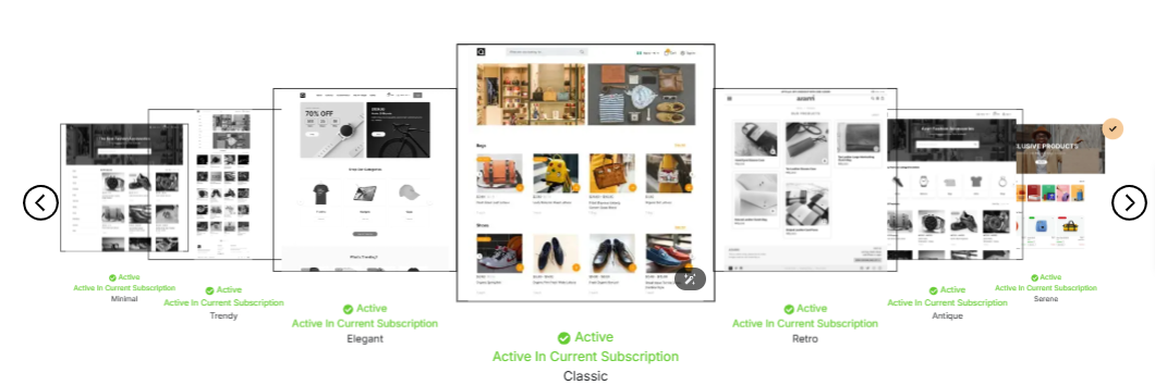 Storefront themes of QShop Online Store in Nigeria  platform