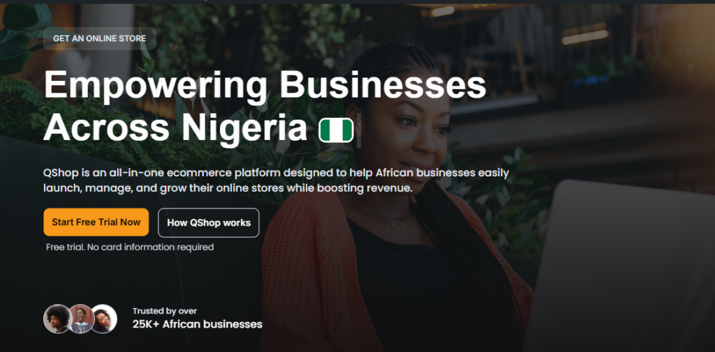 QShop Online store platform for selling things online in Nigeria