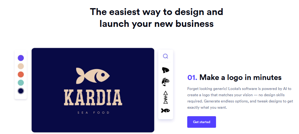 Free Ai tools Looka for logo creation